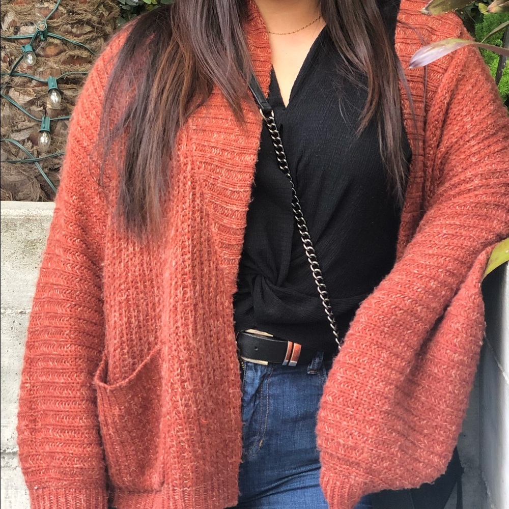 Burnt orange cardigan